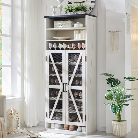 Efficient storage: How to easily organize the farmhouse shoes cabinet of the whole family, so that the entrance is more tidy!